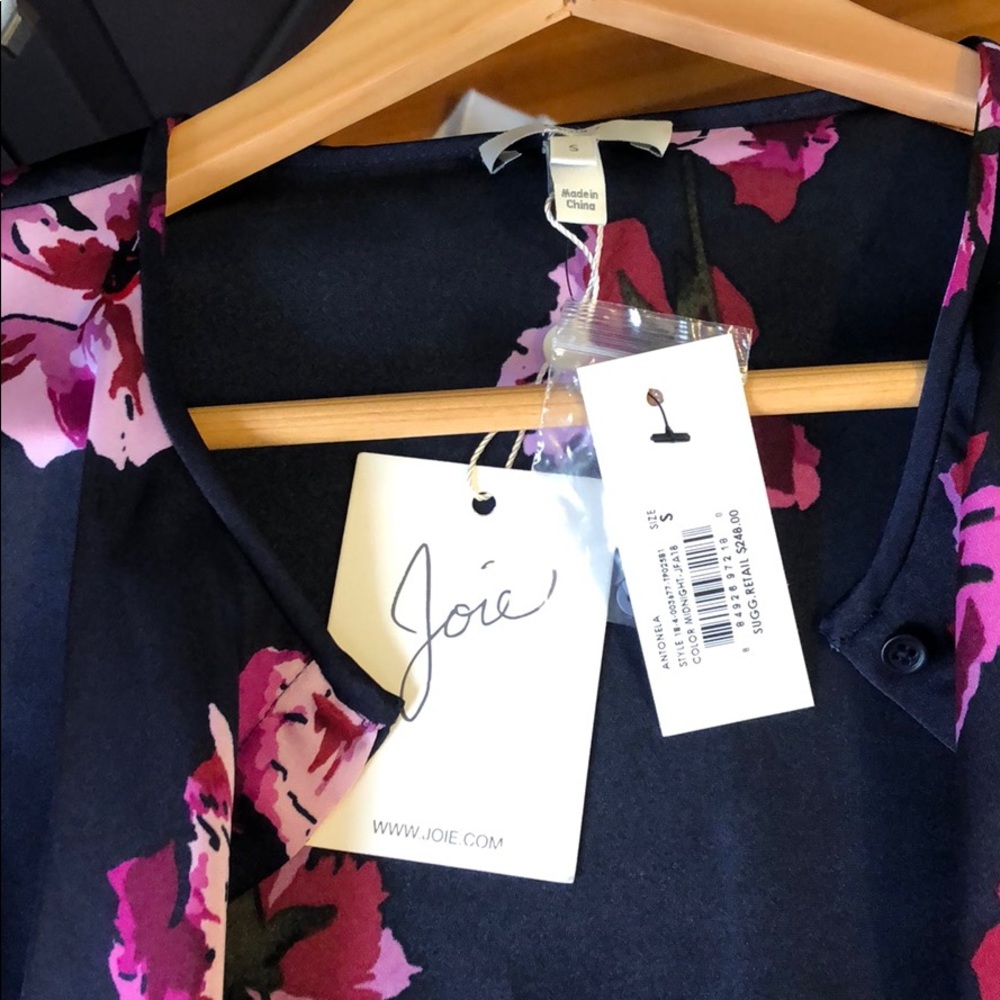 Joie midnight blue with flowers shirt